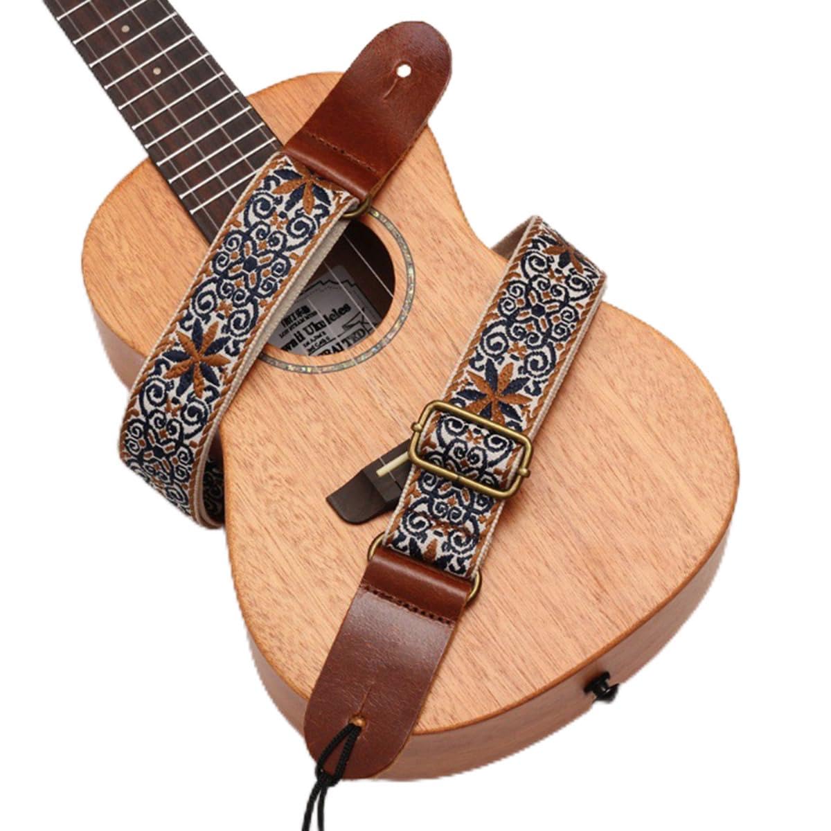 Amazon.co.jp: ウクレレストラップ エスニック 刺繍入り ナイロン