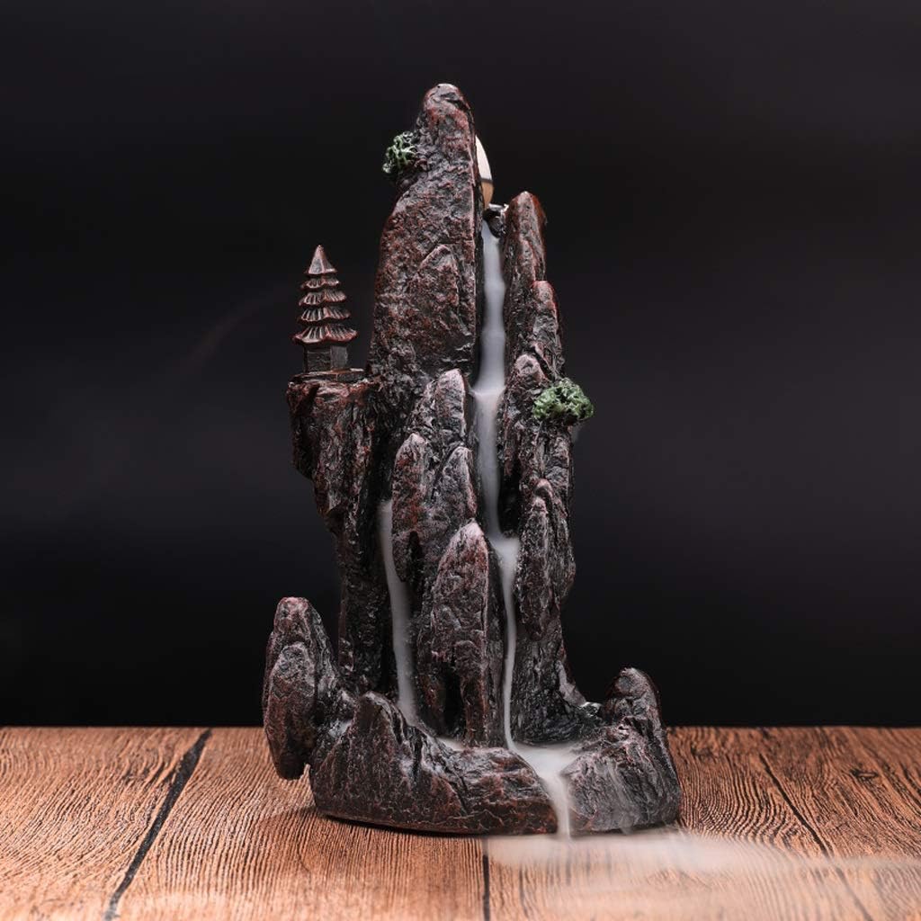 Incense Burner Waterfall Backflow Incense Burner Home Viewing Tower Incense Back Incense Indoor Sandalwood Agarwood Incense Burner Incense Holder