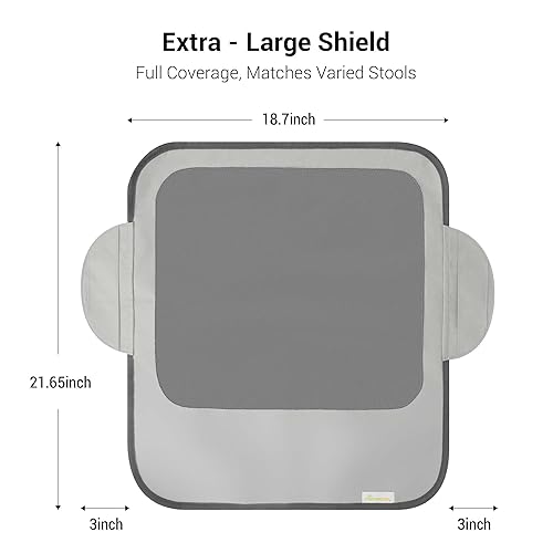 Miniatura 2 de Minnebaby Funda Protectora Extra Grande para Silla Elevadora, Funda de Asiento para Silla de Comedor para Silla Elevadora, Gris
