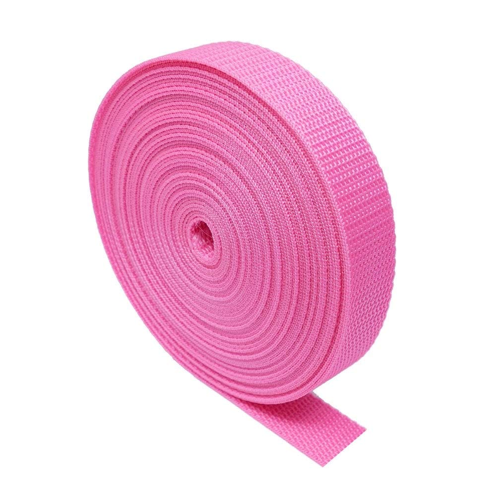 The Bead Shop Pink Heavy Duty Webbing Strap Tape - 5 Metres - Rucksack/Backpacks, Luggage/Cargo Strapping, Belts (, 20Mm)