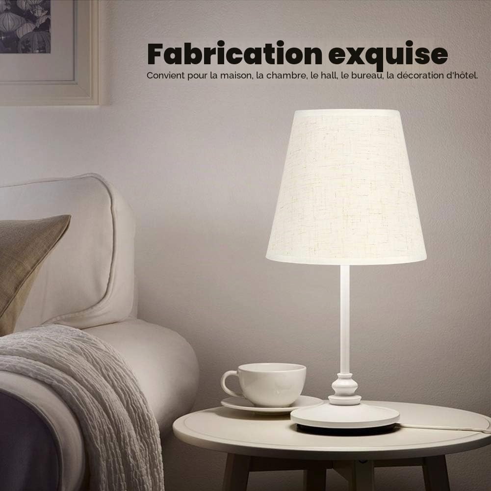 Pince abat - jour, 6 petits abat - jour pince ampoule suspension abat - jour plafonnier bougie abat - jour plafonnier crème abat - jour Suspension Lampe suspension abat - jour