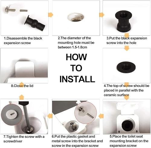 Toilet Seat Screws Toilet Seat Hinges Bolt Expanding Rubber Top Nuts Screw Fixings Fix Wc Blind Hole Fittings #TOP3