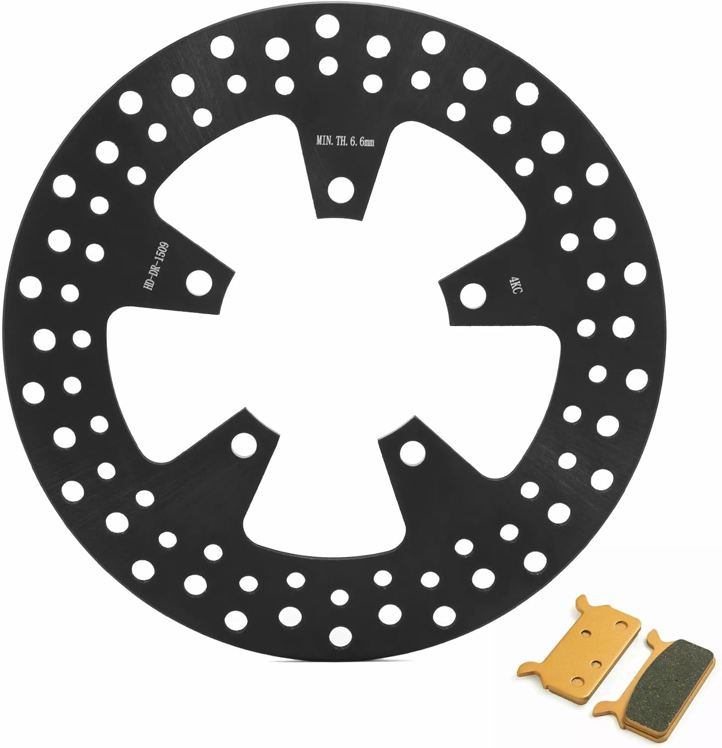TOFR Rear Brake Rotor Pads For Harley Touring Electra Glide FLT 86-99 Road King 94-99
