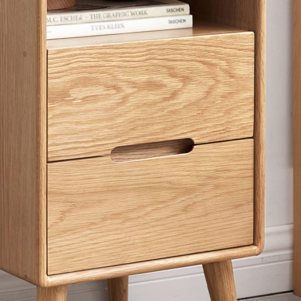 Creative Home Living Room Storage Cabinet with Double Drawers, Ultra-Narrow Storage Cabinet, Bedside Table.(B)