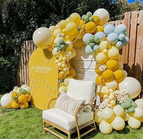 Image of KALOR Lemon Yellow Balloons,100 Pcs 5 Inch Mini Matte Latex Balloons for Balloon Garland Arch, Birthday Decoration, Wedding Party, Baby Shower Decorations