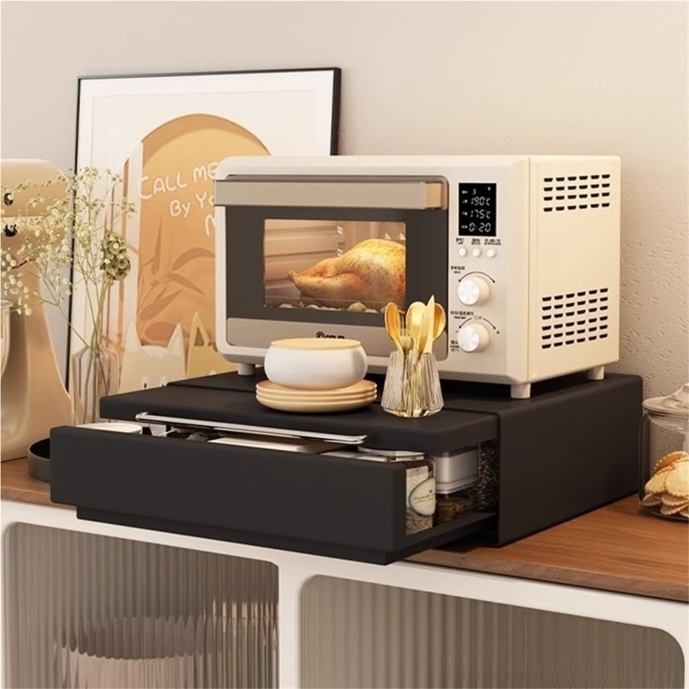 Organizador de barra de café de metal grande para encimera, barra de café y armario de cocina, soporte para tazas de té, estante multiusos para ahorro de espacio en la oficina en casa (blanco)