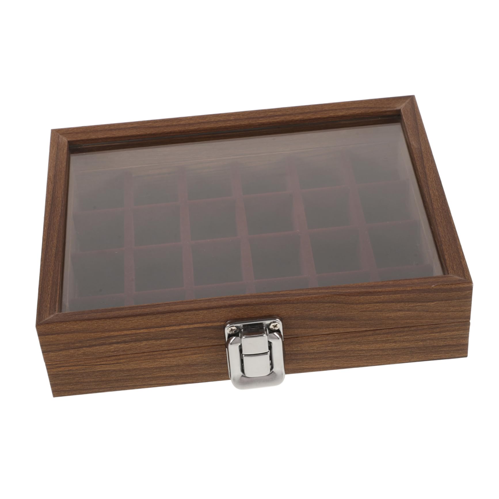 Boîte à bijoux 24 grilles rangement colliers boucles oreilles bagues