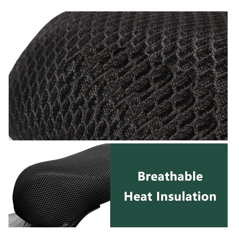 Funda de asiento de moto de cross, funda de asiento de motocicleta antideslizante, estructura de panal 3D, almohadilla de asiento transpirable, compatible con Honda PCX 125 150 160