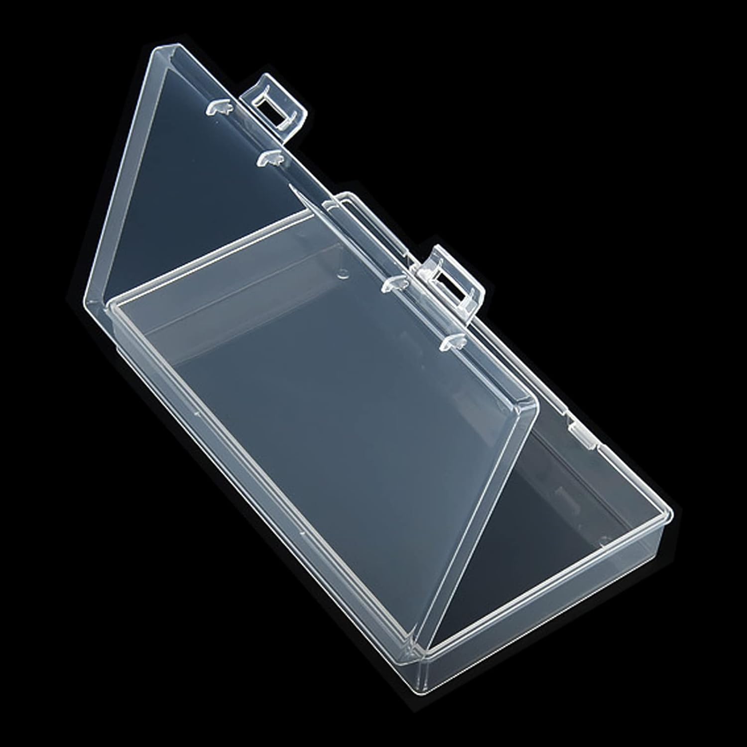 8 Pack Rectangular Clear Plastic Storage Containers Box with Hinged Lid for Beads and Other Small Craft Items (6.5 x 3.74 x 1.18 inch)