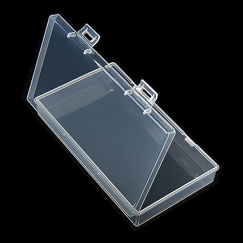 Miniatura 5 de Paquete de 8 recipientes rectangulares de plástico transparente con tapa con bisagras para cuentas y otros artículos pequeños de manualidades (6.5 x