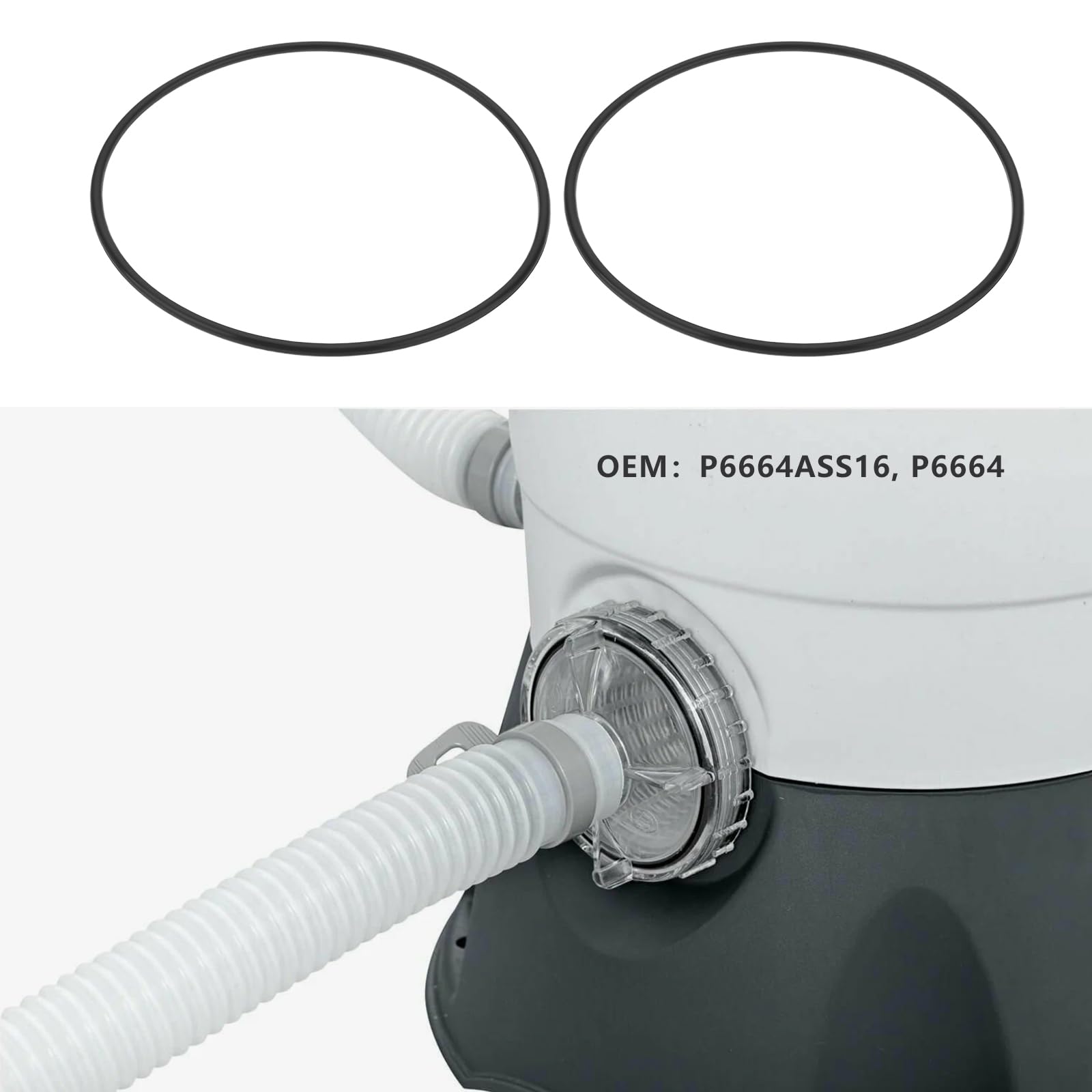 Gumowe pierścienie uszczelniające, gumowe uszczelki o-ring, część zamienna P6664ASS16, P6664, kompatybilne z systemami filtrów piaskowych Bestway Flowclear 58397, 58634, 58515, 10 szt