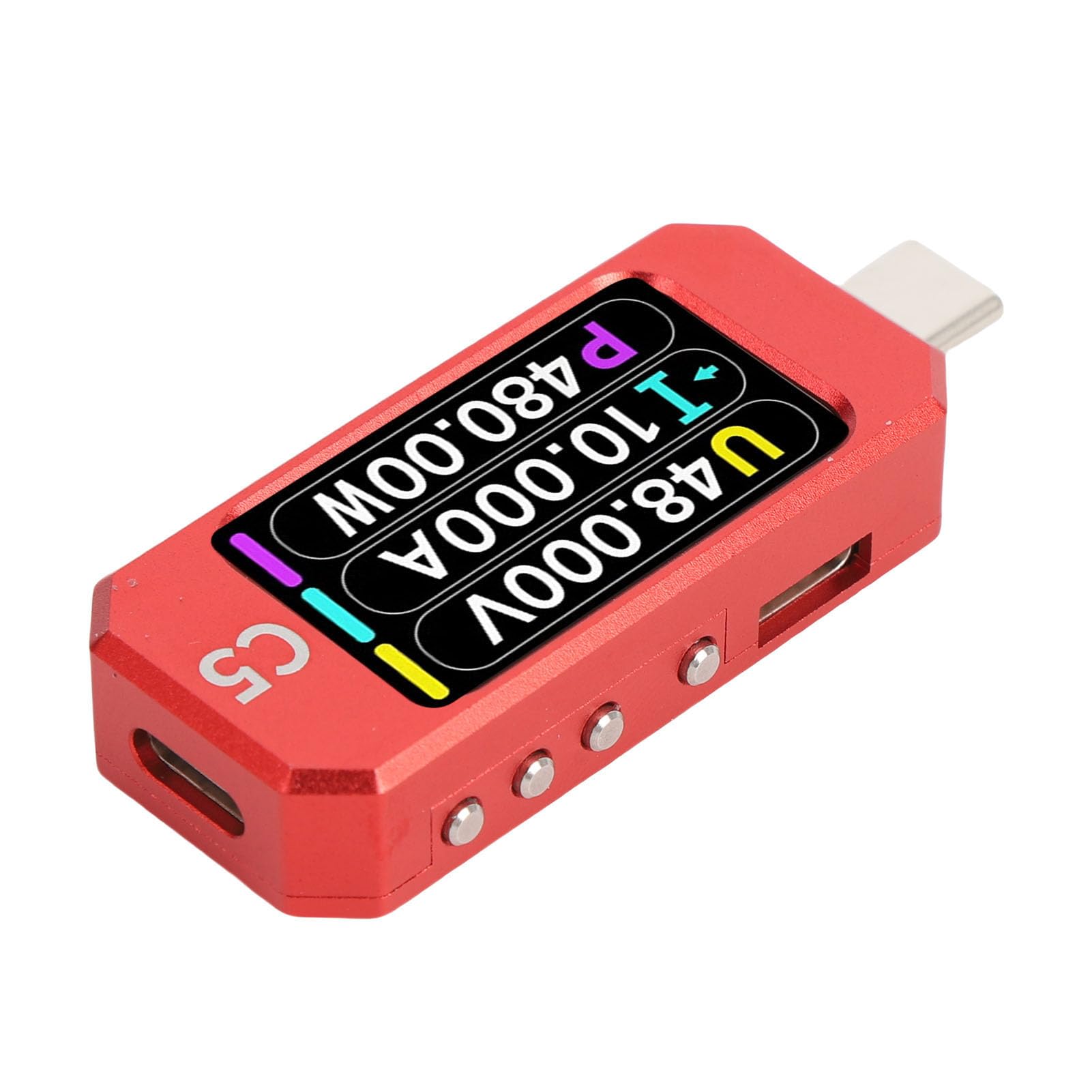 Miernik Mocy Testera USB C, Multimetr Multimeter Ammeter Multimeter Tester Type-C, 0-6A 3,3-48V USB Prąd USB i Tester Napięcia Obsługa USB PD3.1 EPR.1 EPR