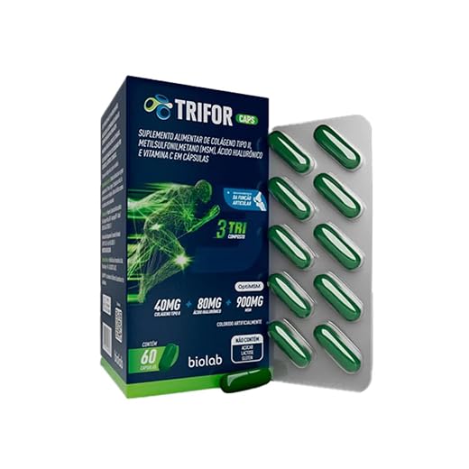 Trifor Caps 60 Cápsulas- Colágeno Tipo II MSM e Ácido Hialurônico