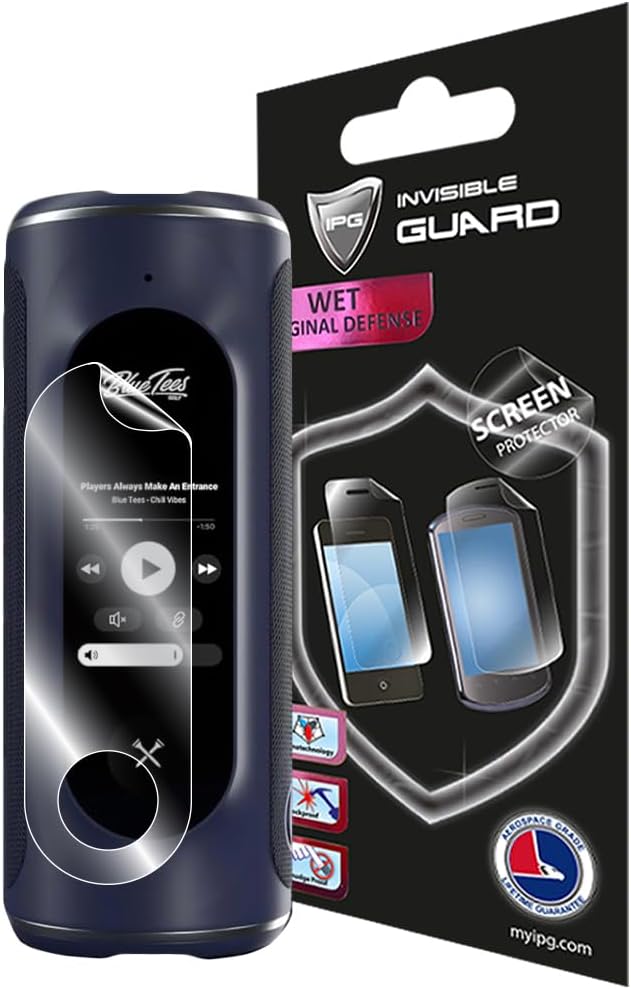 IPG ProActive Made for Blue Tees Golf Player + GPS Speaker TouchScreen Display 9H Hardness Screen Protector Nano Ceramic Film Ultra Responsive for BlueTees.PrAc