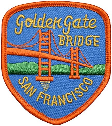 San Francisco Patch - CA Golden Gate Bridge, California Badge 3-1/8" (Iron on)