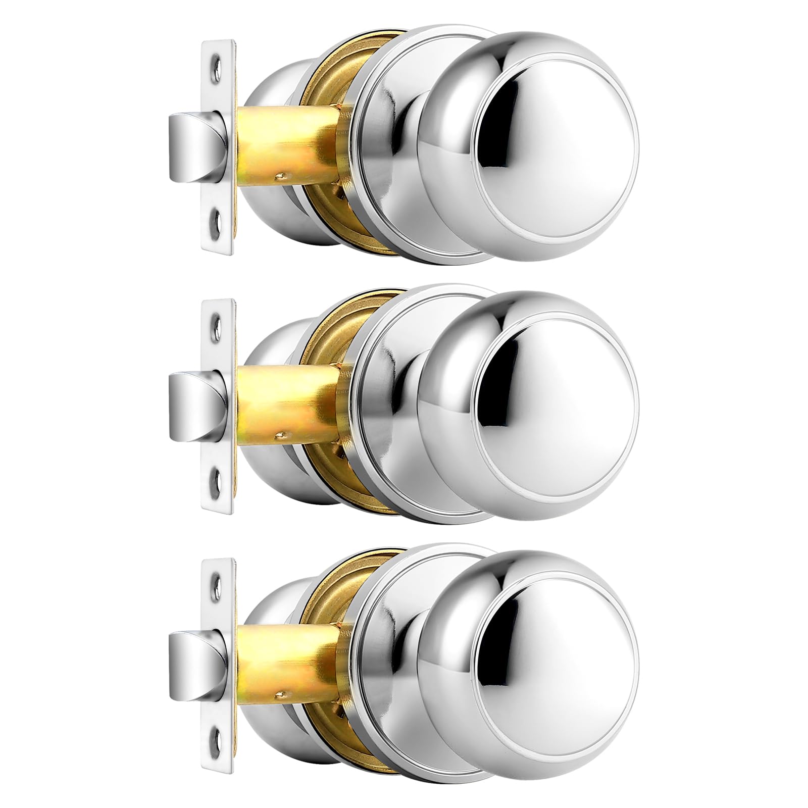 Brushed Nickel Door Knobs - 10 Pack for Interior Doors -27 Brushed Nickel Door Knobs - 10 Pack for Interior Doors -27