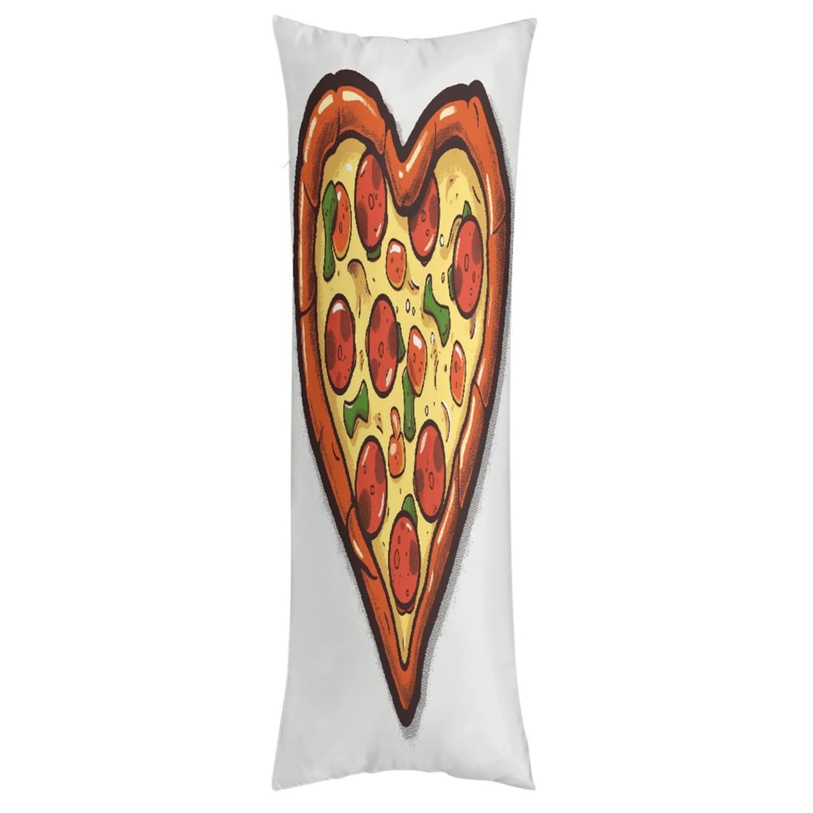 FekiLoot I Love Pizza Heart Throw Pillow Cover Soft Pillowcase with Hidden Zipper Lumbar Decorative Throw Pillow Covers Luxury Cozy Pillows Shams Rectangle Cushion Cases