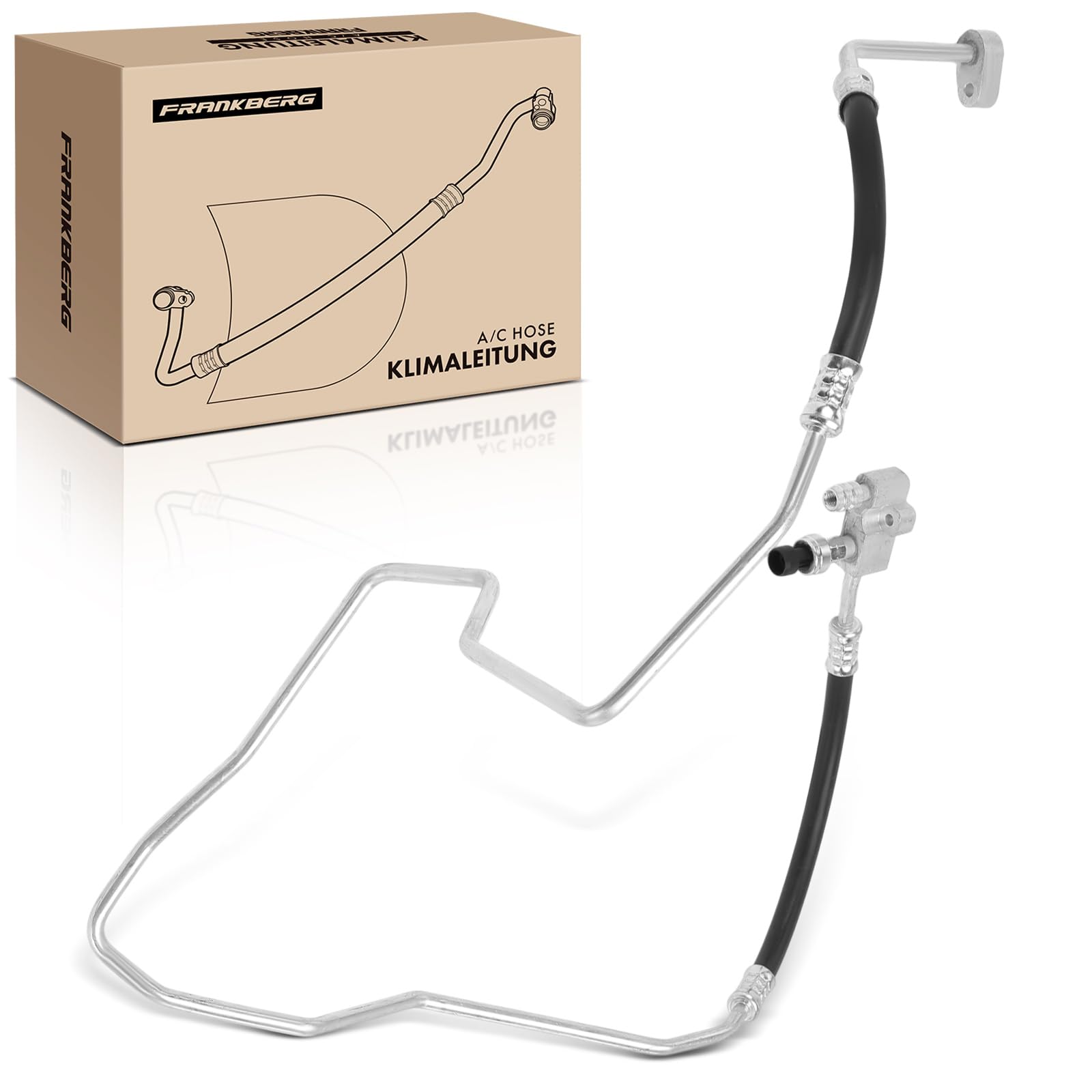 Frankberg Manguera del clenatizador Tubería de presión Compatible con Ducato Furgoneta 250 2.2L Boxer Bus 2.2L Jumpara Bus 2.2L Ducato Bus 250 2.2L Jumpara Plataforma/Chasis 2.2L Replace# 1606913780