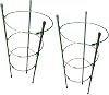 Orgrimmar Vine Trellis Support 17.7 Flowers Plants Cage Triple Plastic Pillar with Iron Rings Vine Plants Holder Stand Small Pot Plant Trellis for Home Garden BalconyPack of 2
