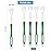 Boao 4 Pieces Toothbrush 3 Sided 7.1 Inch Autism Sensory Toothbrush 360 Degree Cleaning Travel Brush Complete Teeth Gum Care Angle Clean Tooth(Green)