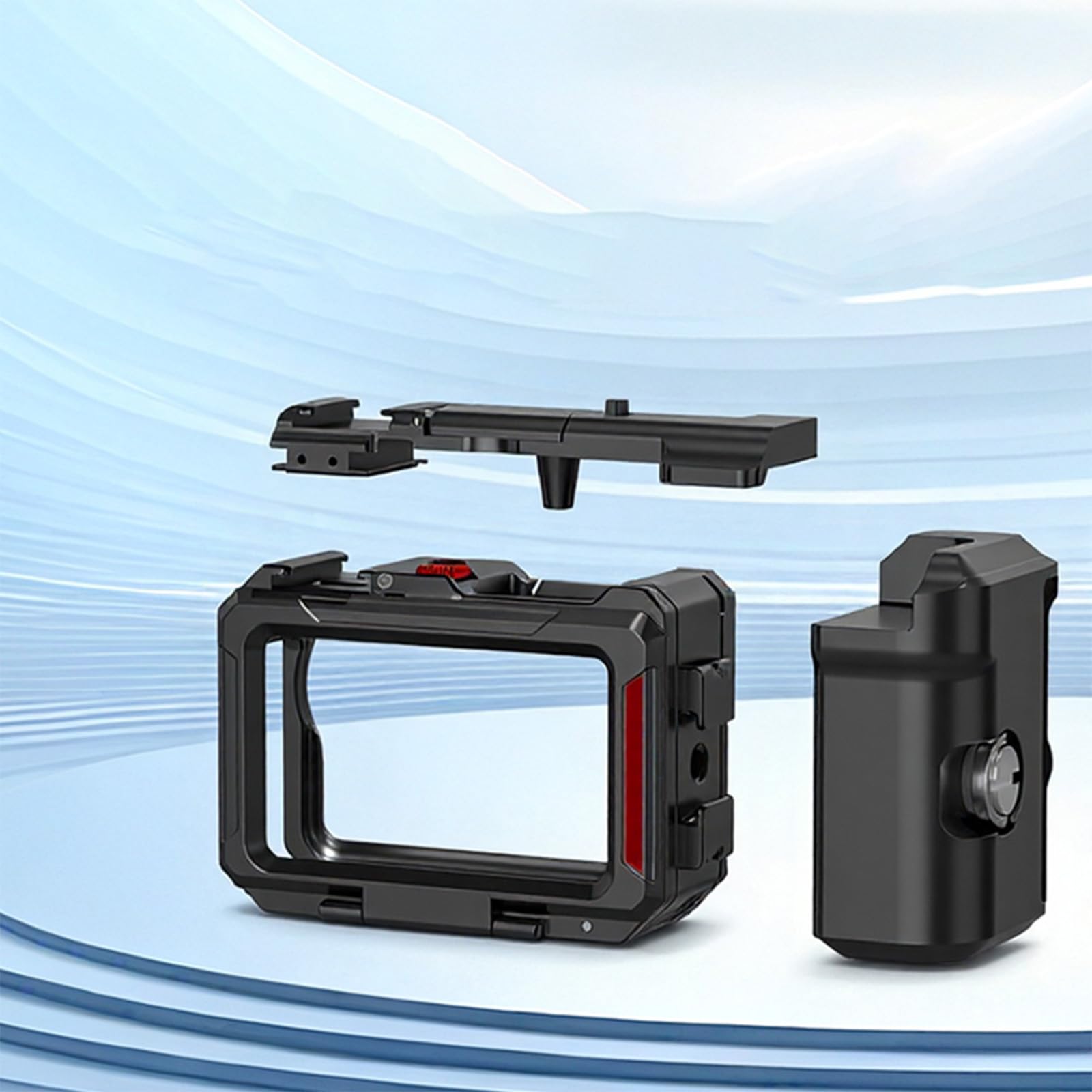 Cámara Empuñadura para dji Osmo Action 6, Empuñadura metálica Xplorer Jaula Protectora Cámara Estructura metálica Jaula Expansión Soporte Disparo Mango Accesorios para dji Osmo Action 6