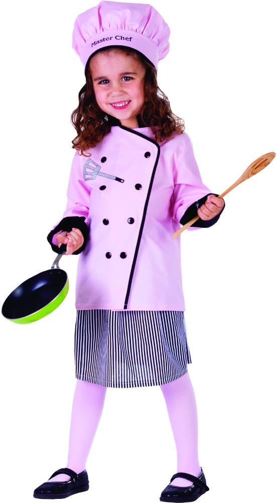 Dress Up America Little Pretty Master Girl Chef Costume - Beautiful Dress Up Set for Role Play