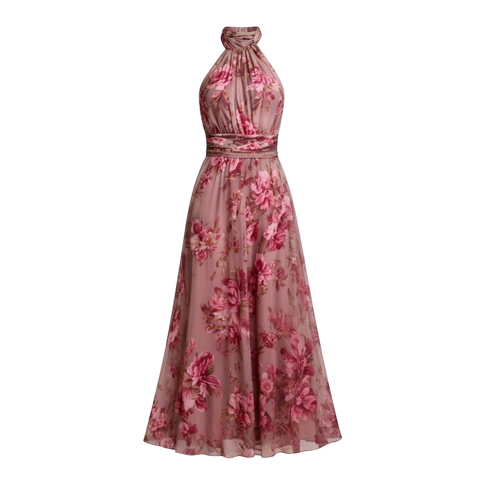 Abito da Sera da Donna Lungo Spalle Scoperte da Cocktail Motivo Floreale Linea Ad A in Tulle Elegante, per Matrimonio, Maxi Abito da Ballo, Abito da Ballo da Donna