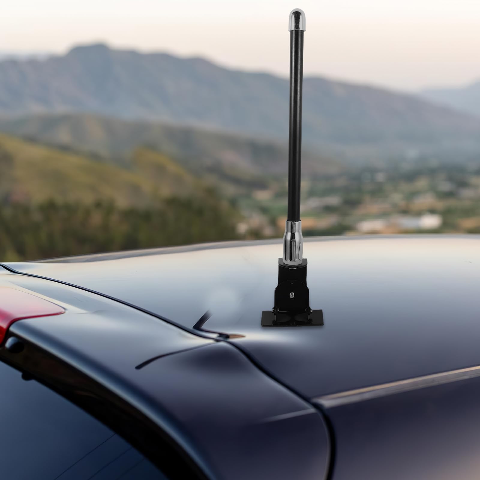 MAGICLULU Antena Decorativa para Coche y Camión 36 Cm de Metal Resistente Corrosión, Antena Ficticia para Radio de Techo Automotriz, Accesorio para Exteriores Compatible SUV y Motocicletas