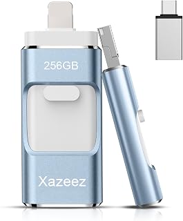 512GB Flash Drive for Phone, Compatible with Phone/Pad/Android/PC, USB 3.0 Photo Stick Phone, External Flash Expandable Photo Storage Drive, Memory Stick Photosticks for Pictures Blue