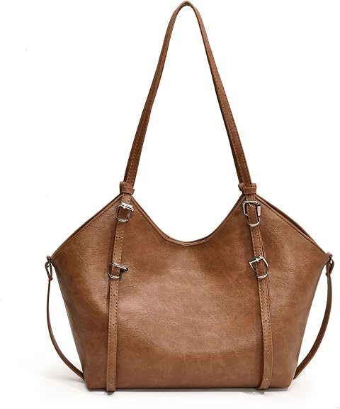 DEERWORD Damen Taschen Handtasche Frauen Elegant Tasche Henkeltasche Vintage PU-Leder 79239 1-teilig set