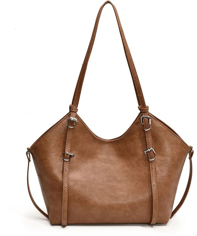 DEERWORD Damen Taschen Handtasche Frauen Elegant Tasche Henkeltasche Vintage PU-Leder 79239 1-teilig set
