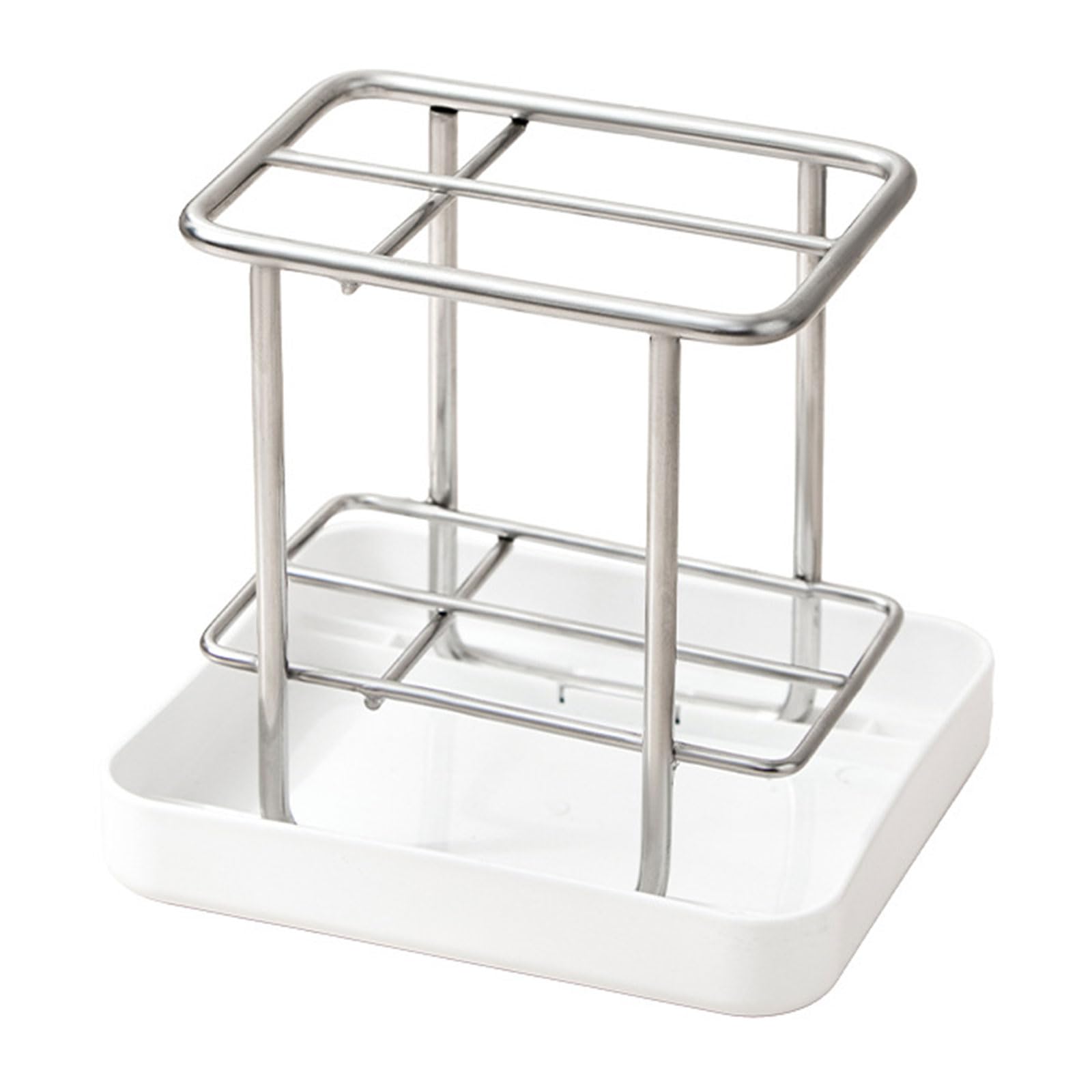 Buxuaaaa Multifunctional Bathroom Organizers for Toothbrush and Toothpaste Featuring Sturdy Nonslip Base Simple Bathroom Accessory