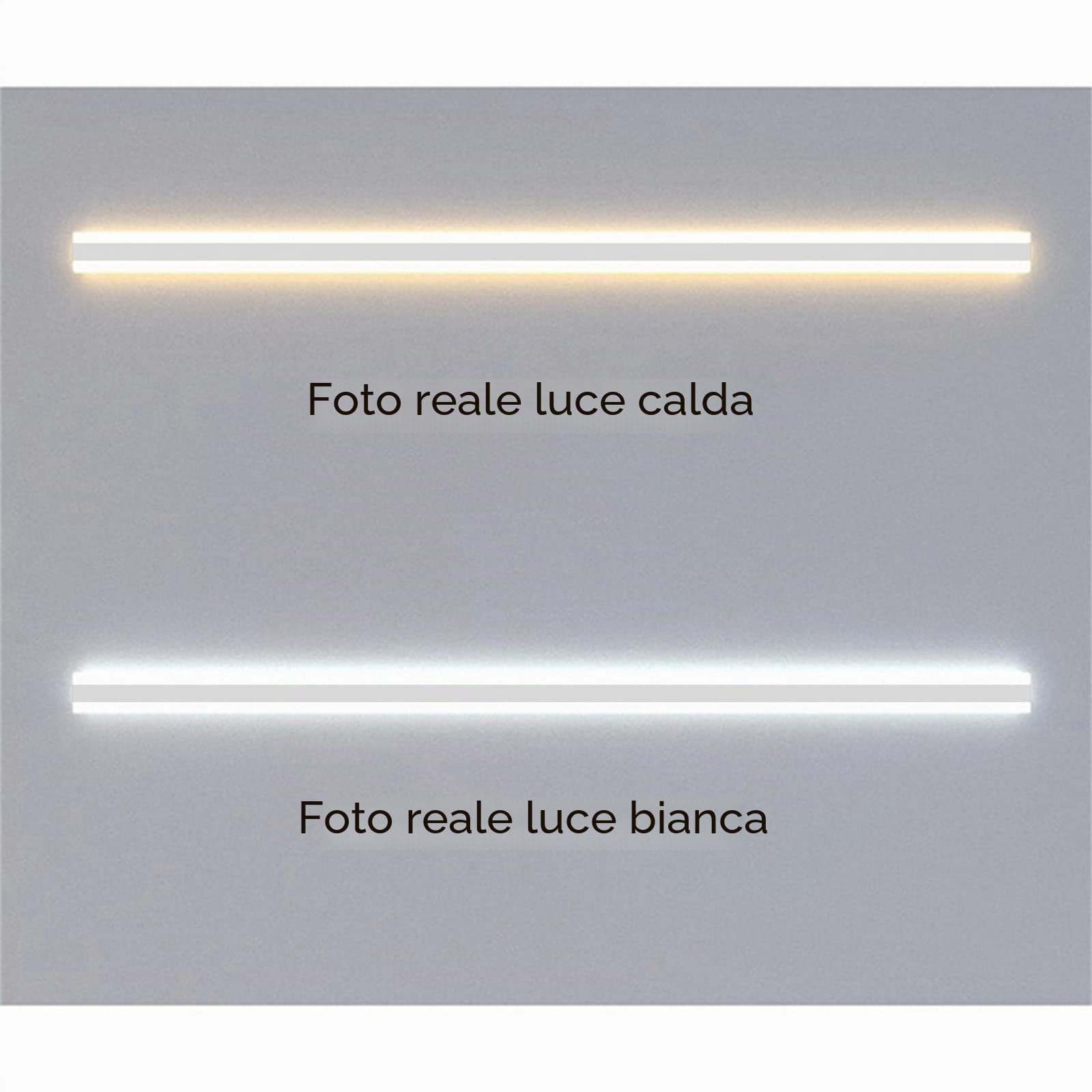 Lunga Barra Applique da Parete Esterno Interno Dimmerabili Lampada da Parete con Telecomando LED Impermeabile IP65 Moderno Luce Alluminio Corridoio Giardini Veranda Garage Bianco (150CM)