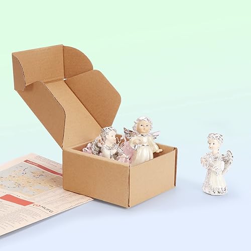 Miniatura 7 de MEBRUDY Cajas de envío de 4 x 4 x 2 pulgadas, paquete de 100 unidades, pequeñas cajas de cartón corrugado para enviar por correo, embalaje de