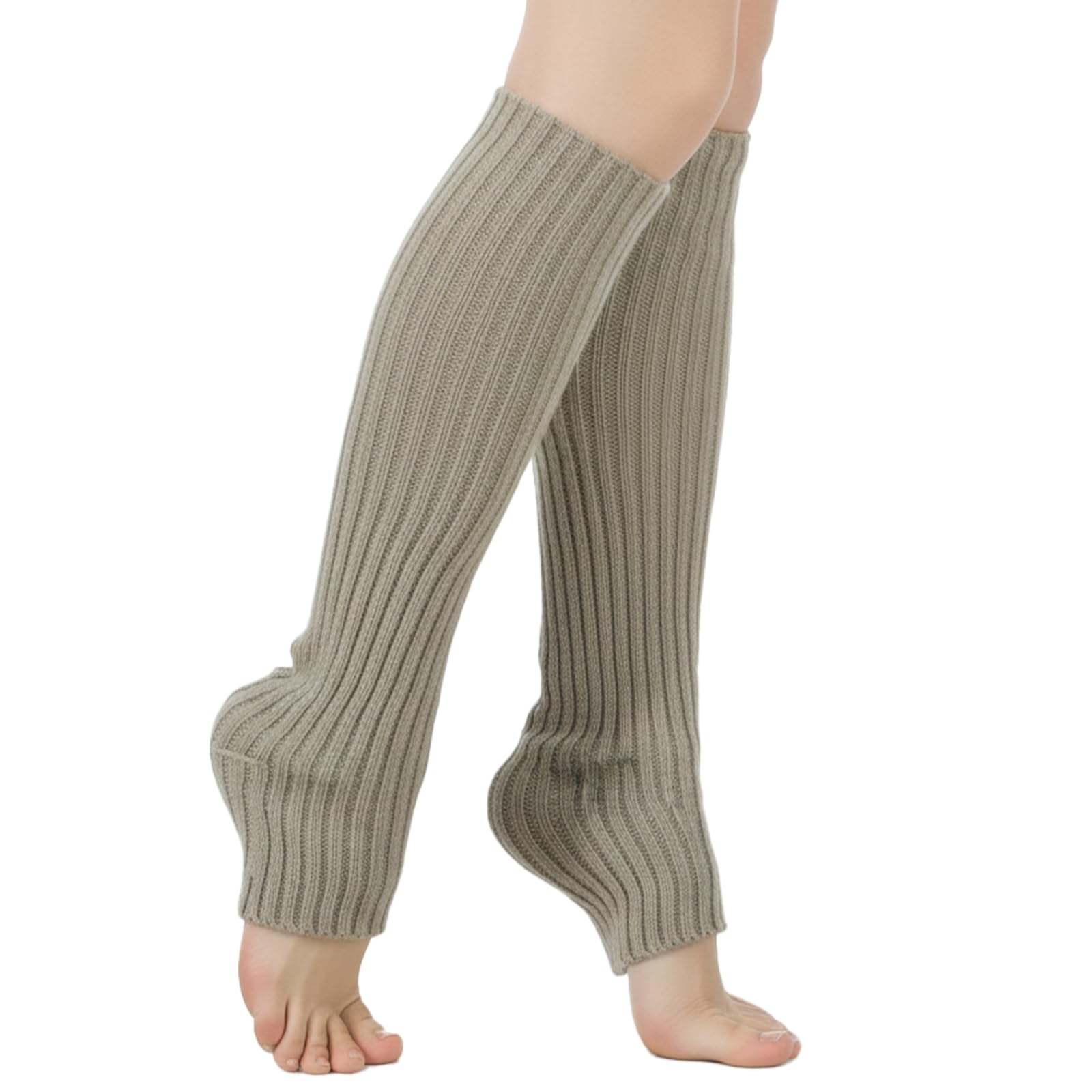 Leg Warmers for Women Girls Knit Ruffle Grey Leg Warmers Y2k Kawaii Winter Ankle Long Socks Goth