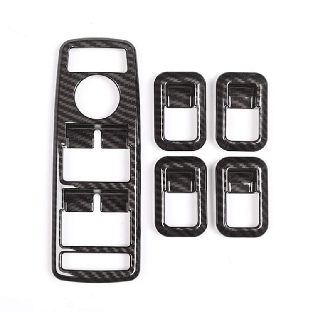 Carbon Fiber Car Door Window Control Covers Interior Door Window Lift Switch Button Cover Trim Fit for Mercedes Benz A/B/C/E/GLE/GLA/CLA/GLK/ML W212 W204 Accessories