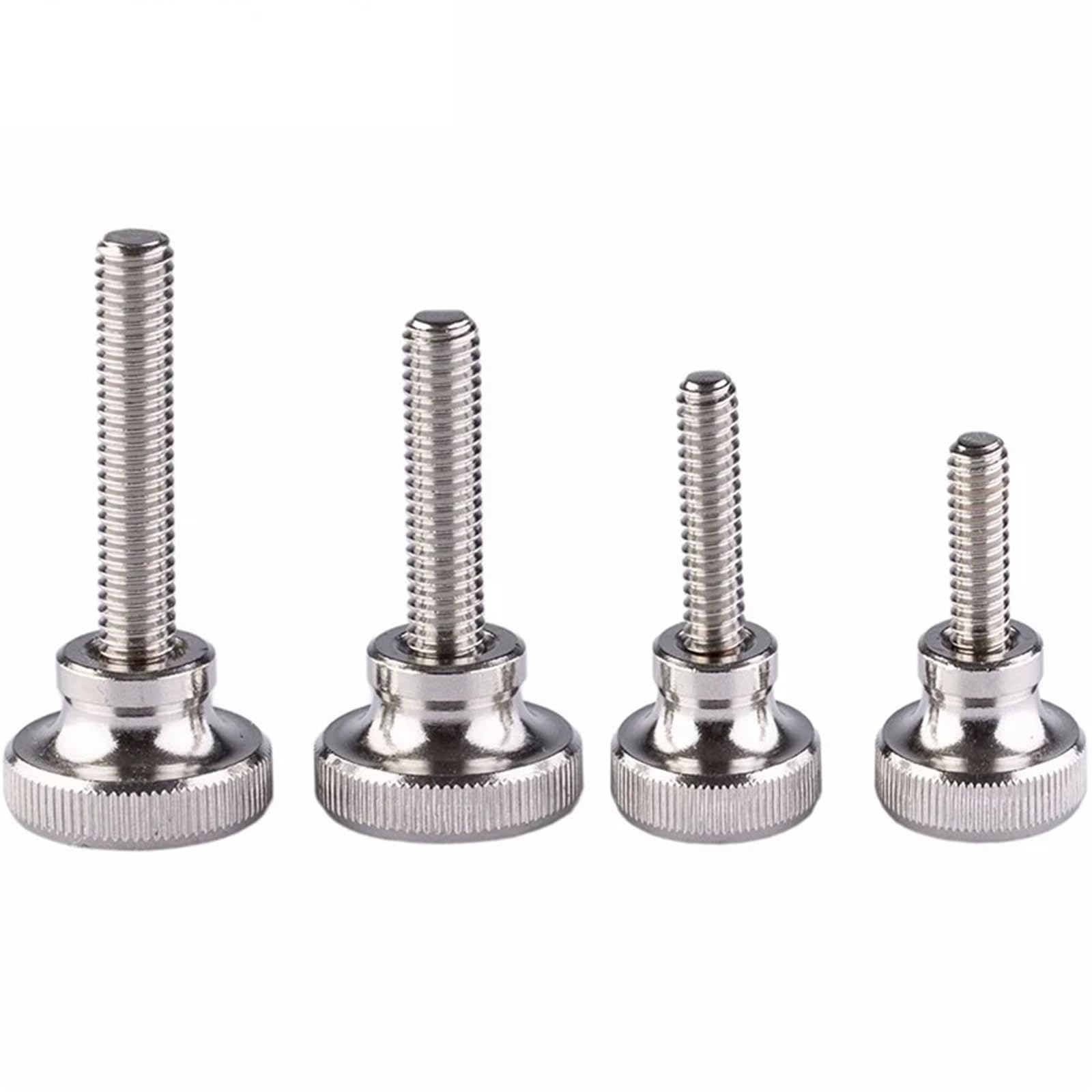 Tornillo Moleteado Tornillo moleteado de acero inoxidable M2 M3 M4 M5 M6 M8 M10 con cabeza escalonada y ajuste manual Para uso industrial(M3x4mm 50pcs)