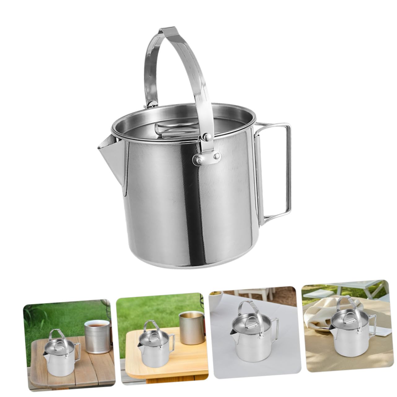 TOYANDONA Hervidor De Agua Portátil Acero Inoxidable Para Exteriores Para Senderismo Camping y Picnics Rápido