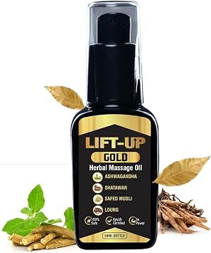 Lift Up Oil for Men | Massage Oil for Men 50 Ml | Pack of 1 | 100% Pure & Natural | Gold |