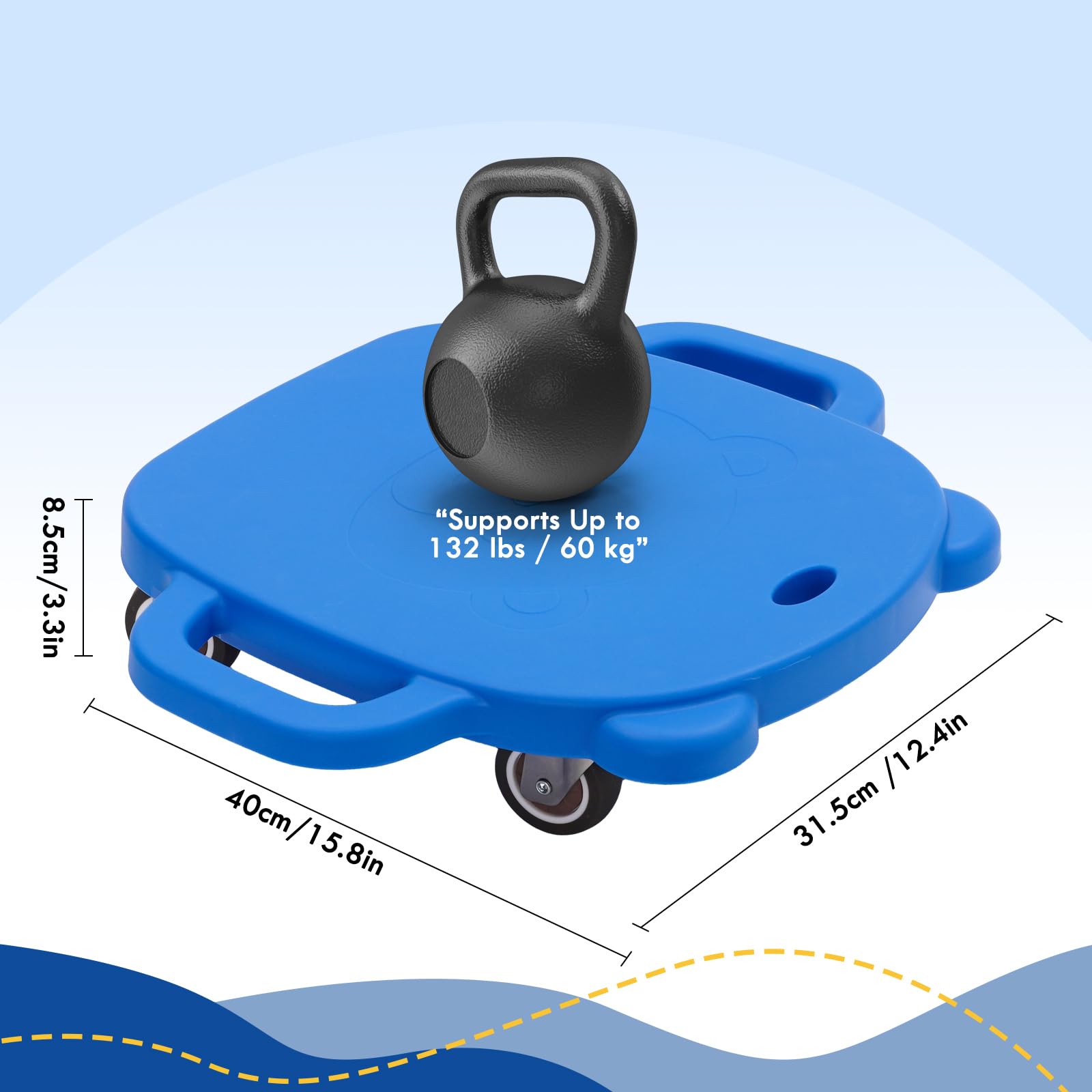 Balance Board für Kinder, 4 Stück, 4 Farben, mit Griffen & Lenkrollen, fördert Motorik & Koordination