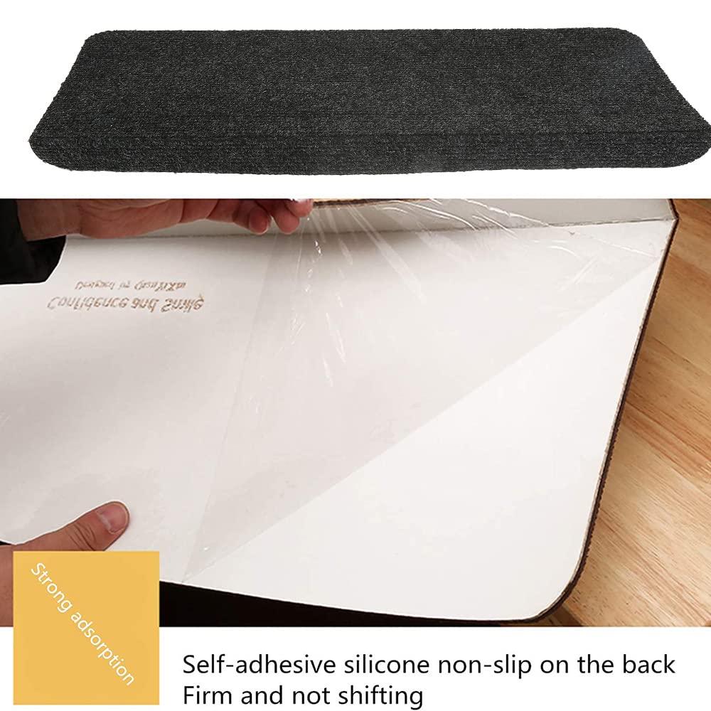 Tappetini antiscivolo per gradini, per anziani, bambini e cani, set di 15 protezioni autoadesive (nero, 65 x 25 cm)