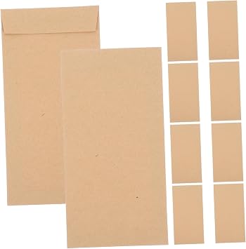 100pcs Chinese Kraft Paper Seed Envelopes Self Sealing Envelopes for Cash Documents Small Items Kraft Paper Classic Design