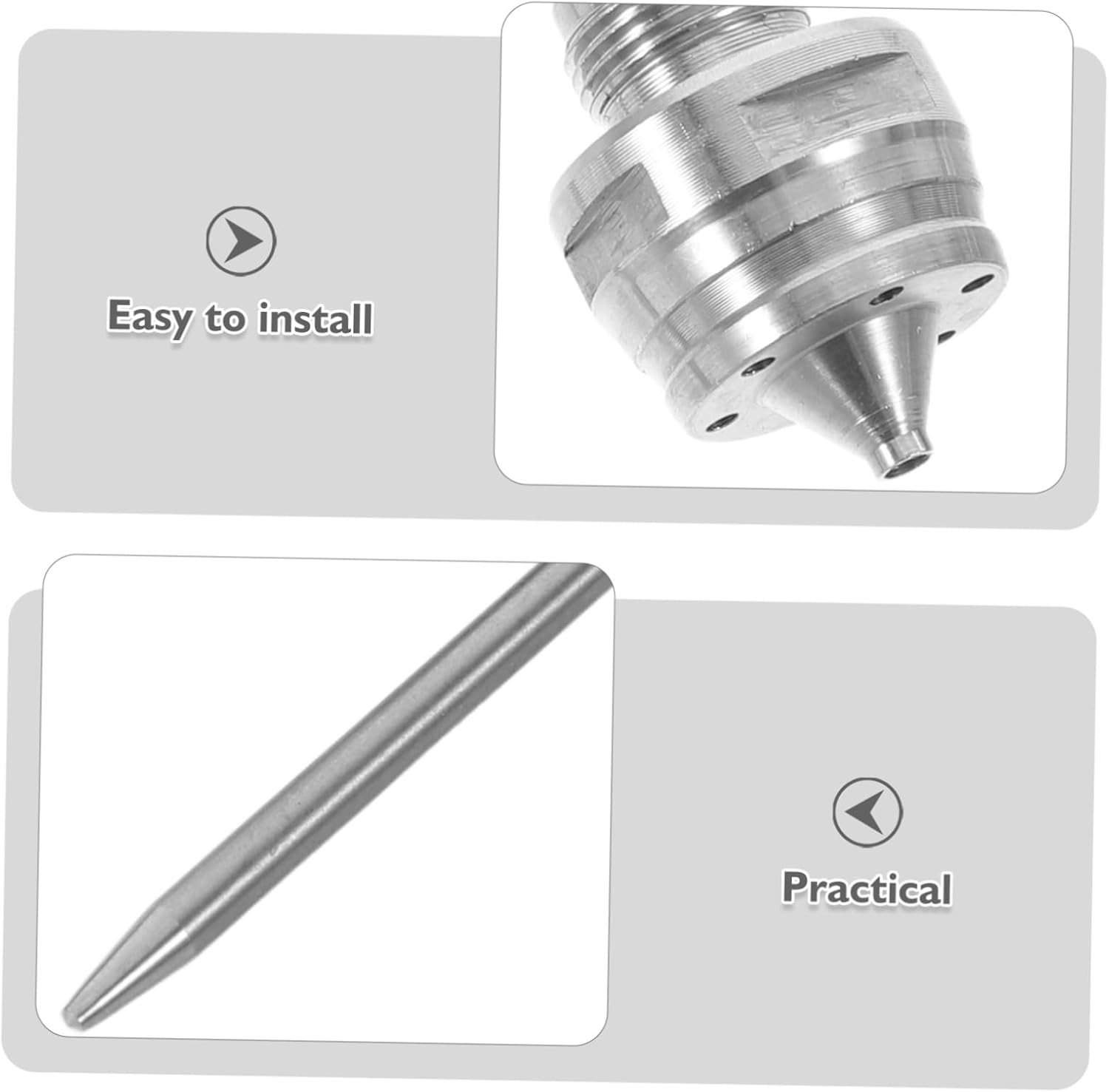 Spray Gun Needle and Fluid Nozzle Cap Kit 2.5mm – Automotive Paint Sprayer Repair Set for Car Body Paint Application