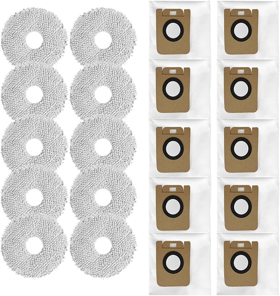 Replacement Dust Bags Mop Cloth fit for Dreame Bot L10S Ultra/ S10/ S10 Pro Robot Vacuum Cleaner Accessories