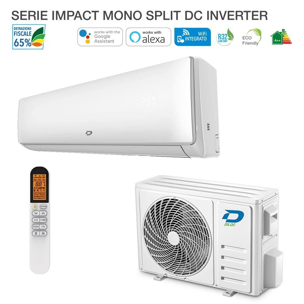Climatizzatore Monosplit Diloc Oasi 12000 BTU - A+++, Inverter, R32, Con WiFi E Pompa Di Calore - Foto 4