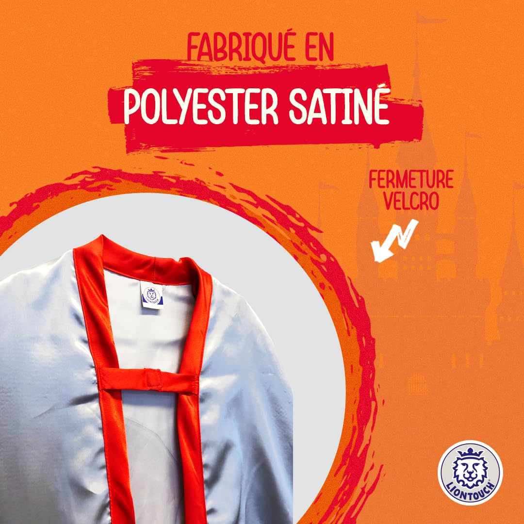 Liontouch - Cape de Chevalier Dragon Ambré - 3-8 Ans - Taille Unique - Jouet de Jeu Médiéval - Manteau pour Garçons Prêt pour L'Aventure - Jeu de Rôle, Déguisement, Déguisements et Costumes Royaux