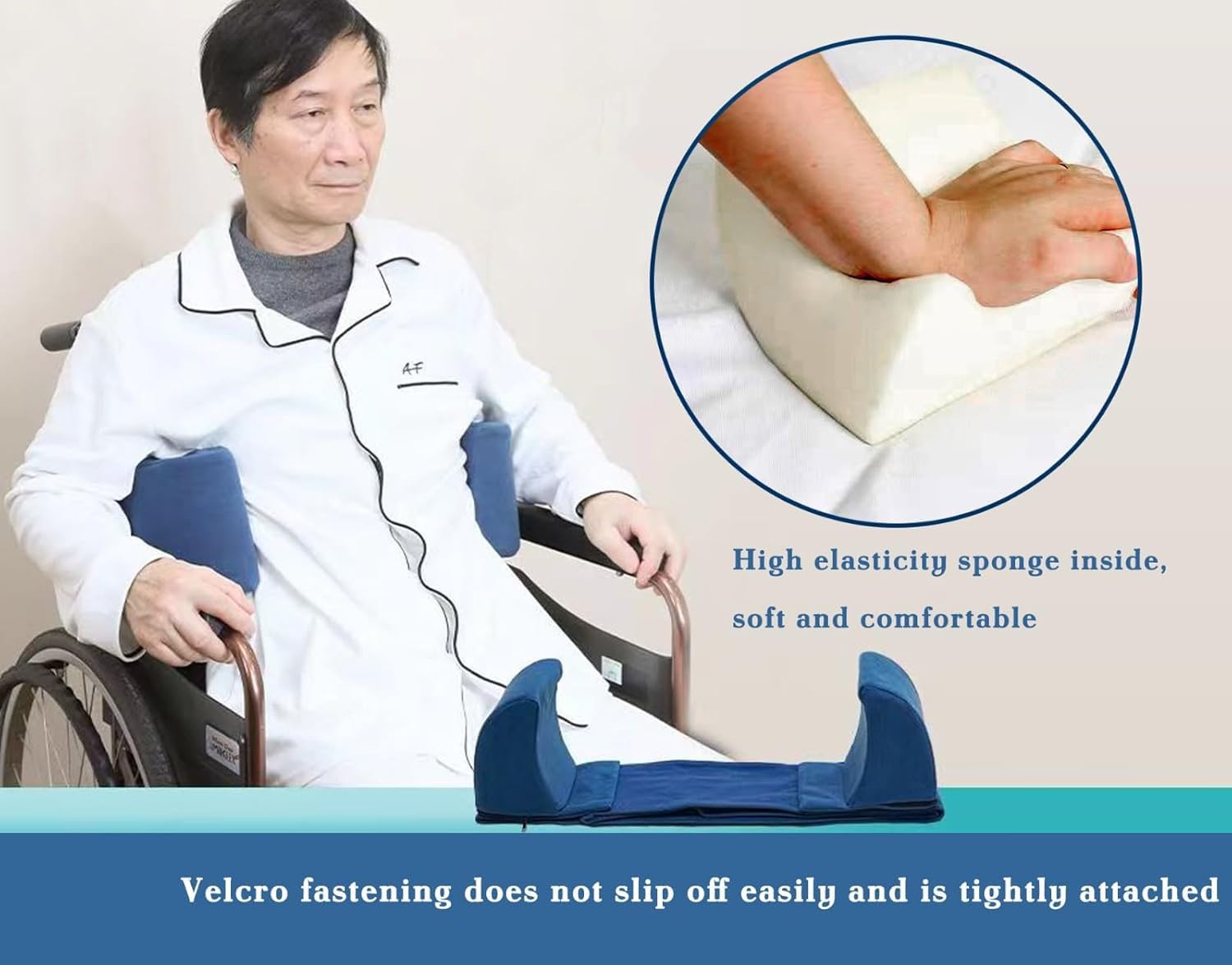 Soporte Lateral para Protectores Laterales de sillas de Ruedas, cojín de Soporte Lumbar para Cama y Silla de Ruedas, Almohadilla Antideslizante para reposabrazos de Silla para usuarios de sillas de