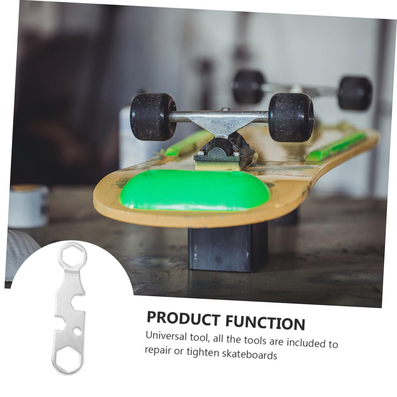 Totority Skateboard Wrench Set Tool for Skateboard Spanner Axle Nuts Easy to Carry Durable Metal Construction