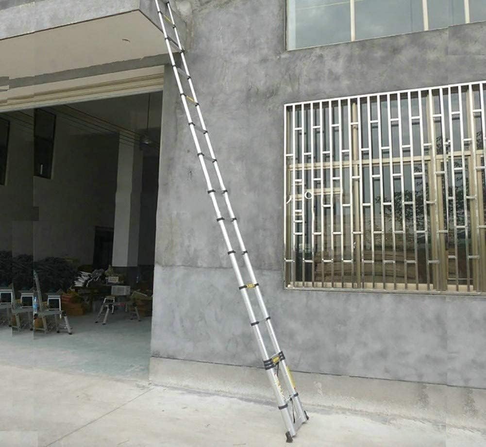 Aluminum Telescopic Ladder for Home Rooftop Activities Single Sided Extension Ladder Portable Step Ladder (1.4m)