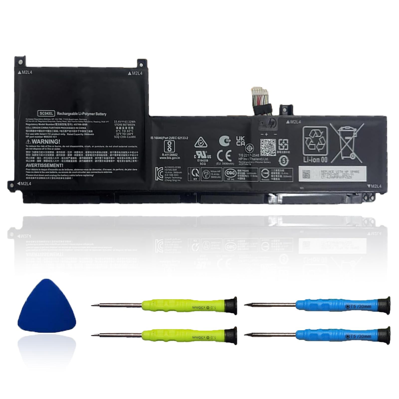 Batterie SC04XL Pour HP Envy Laptop 14-eb - 15,4V 63,32Wh, Compatible Avec HSTNN-IB9R, M07392-005 - 12